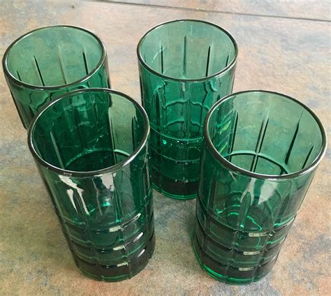 anchor hocking glasses green|vintage anchor hocking green glasses.